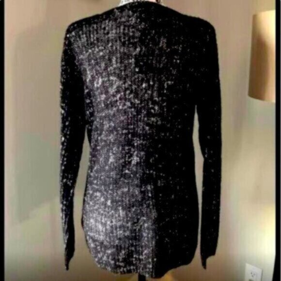 Elena Wang Loose Knit Metallic Shimmer Sweater women’s Sz Small - Picture 3 of 4